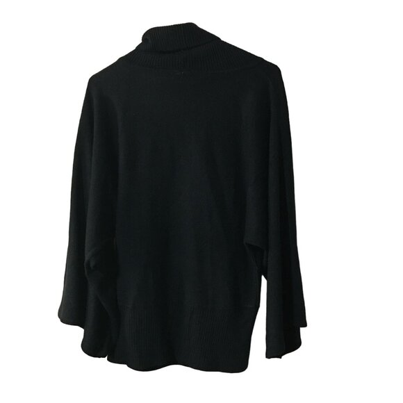 BCBG MAXARIA BLACK TURTLE NECK LONG SLEEVE SWEATER WOMENS XL - Picture 2 of 4